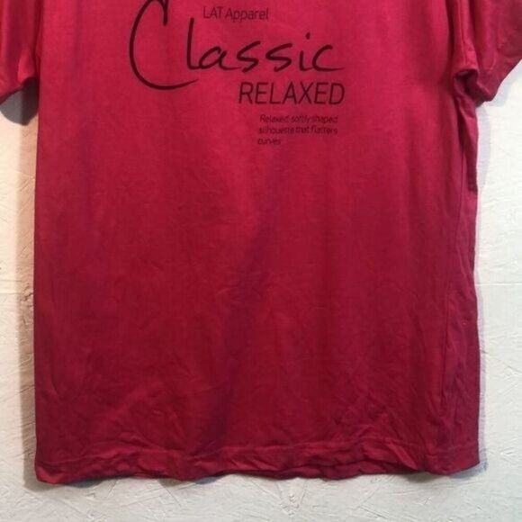LAT Apparel Classic Relaxed Fit Red T-Shirt‎ Womens Size M - Picture 4 of 9